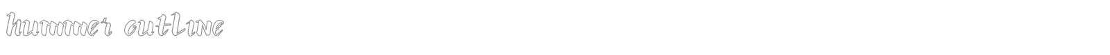 Hummer font preview
